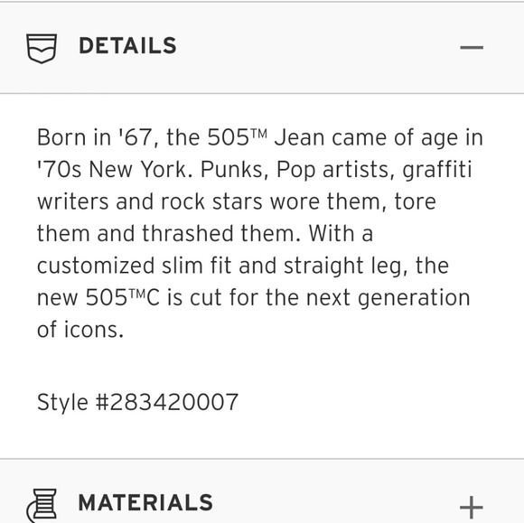 Levi's 505 C straight leg jean - Picture 6 of 8